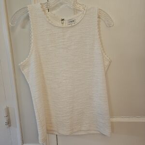 J. Crew Women's Cream Sleeveless Top